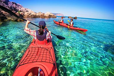 Students kayaking in St. Croix